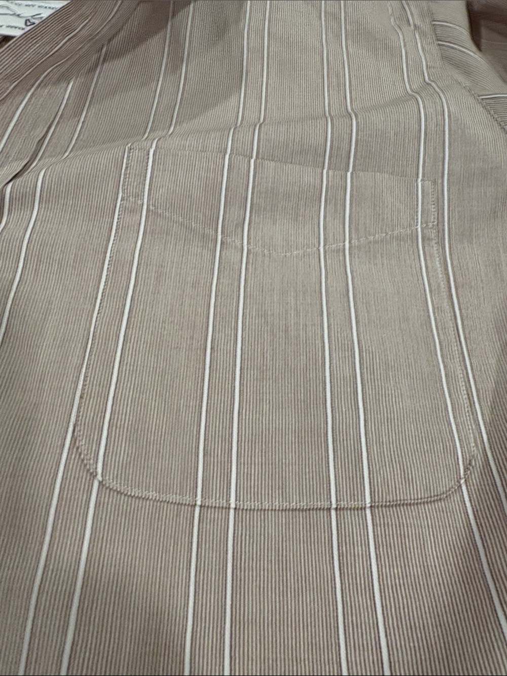 Frank & Eileen Silvio Blush Stripe Italian Cotton Button-Up Shirt Small - Picture 8 of 9